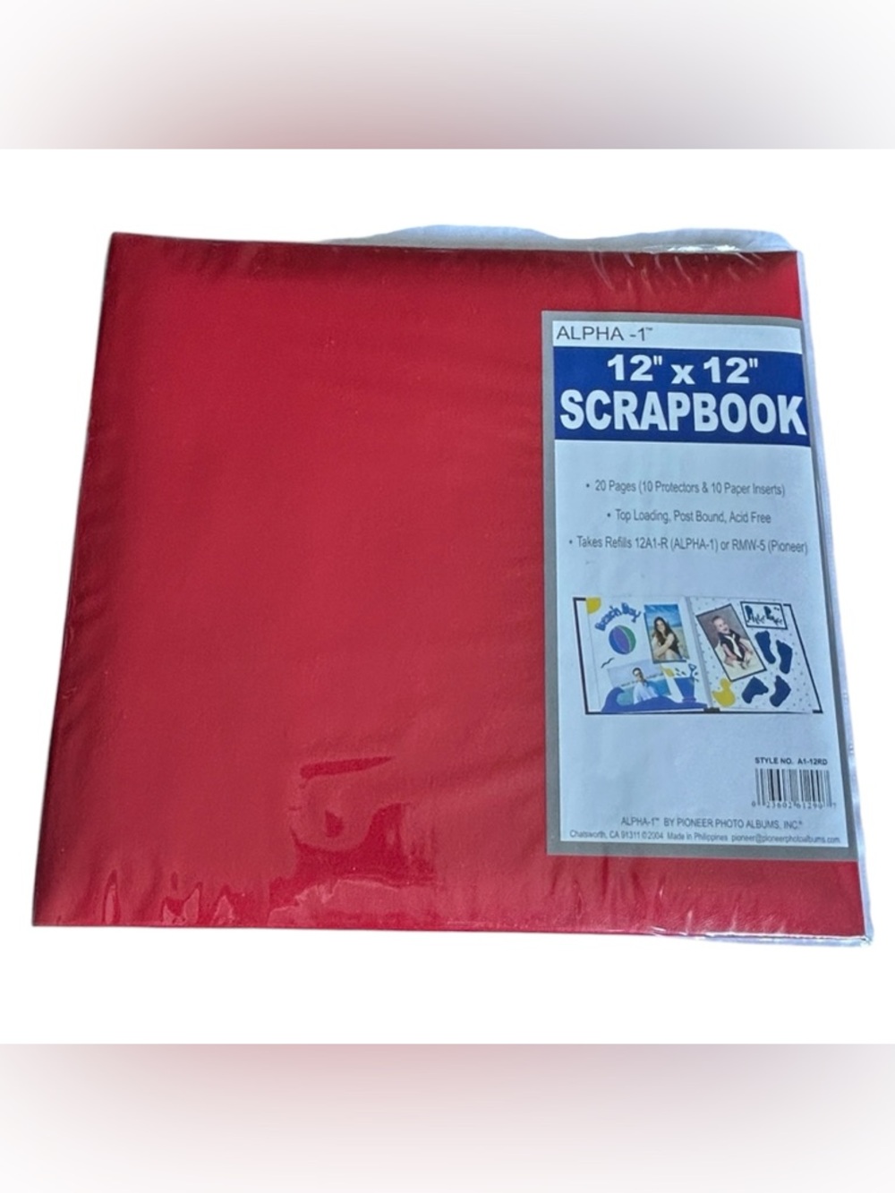 Pioneer Alpha-1 12x12 Red Scrapbook Album 10 Pages Protector NEW